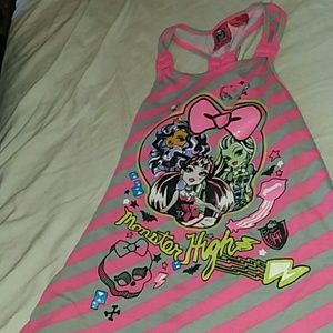 A pink and grey striped shirt for kids